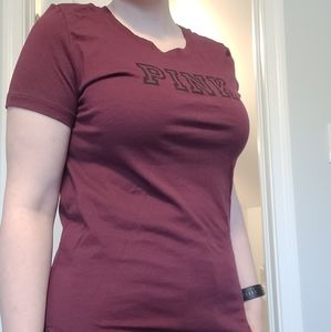 PINK burgundy t shirt